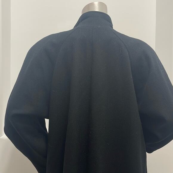 PORTRAIT Mid Length Vintage Wool Coat Black Size 10 - Picture 7 of 14
